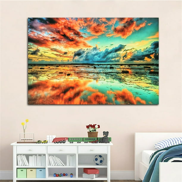 24/"x36/" Beach Mature Women Canvas Art Paintings Poster Decor Wall Prints